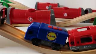 Brio 4 Subway tunnel Chuggington wooden Thomas the Tank Engine Train educational Metro Toys For Kids
