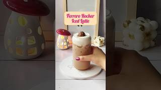 Let's Make A Ferrero Rocher Iced Latte With Hazelnut Cold Foam🍫🌰 #asmr