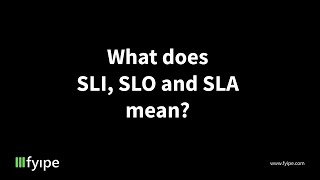 SLA 対 SLO 対 SLI