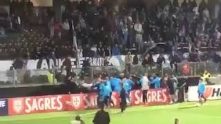 Patrice Evra kick a Marseille fans and red card FIGHT EVRA
