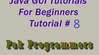 Java GUI Tutorial 8 JCheckBox