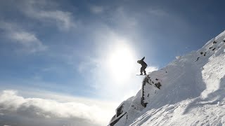 Snowboarding The Cliff At Big White