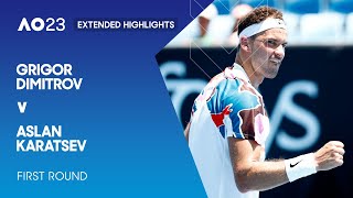 Grigor Dimitrov v Aslan Karatsev Extended Highlights | Australian Open 2023 First Round