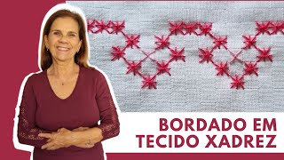 BORDADO EM TECIDO XADREZ