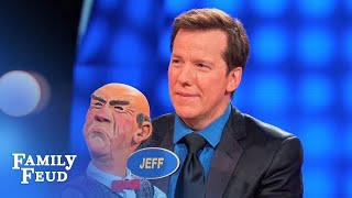 Watch out Steve! Walter ain't no dummy | Celebrity Family Feud