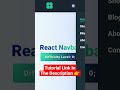 Is that React Navbar Tutorial? #shorts