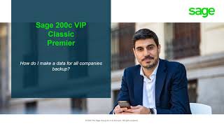 Sage200cVIP Classic Premier  How do I make a data for all companies backup