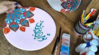 Dot mandala and painting on plate 🎨 walldecor🖌️Every week we have a video 🥰