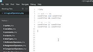 13 - Logical Operators - PHP Basics