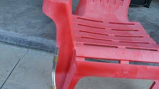 Reviving a plastic chair with a BlowTorch!