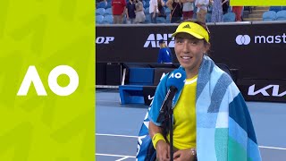 Jessica Pegula: "I'm sorry I won!" (2R) on-court interview | Australian Open 2021