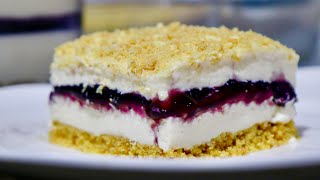 No Bake BlueBerry Delight Dessert / BlueBerry Delight