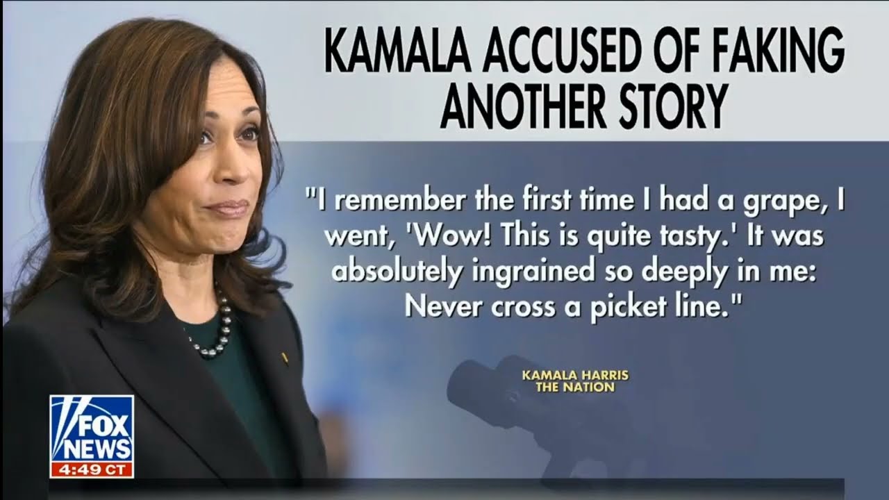 "She Lies A Bunch": Gutfeld Calls Bluff On Kamala Harris' Grape Story ...