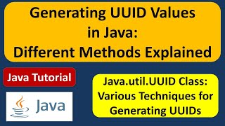Generating UUID Values in Java: Different Methods Explained | Java.util.UUID Class
