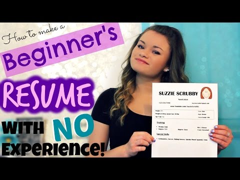 How to Make a Beginner's Acting Resume w/ NO Experience! How to Make a Beginner's Acting Resume w/ NO Experience!