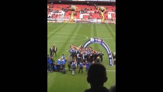 AFC Bournemouth lifting the sky bet championship trophy!!