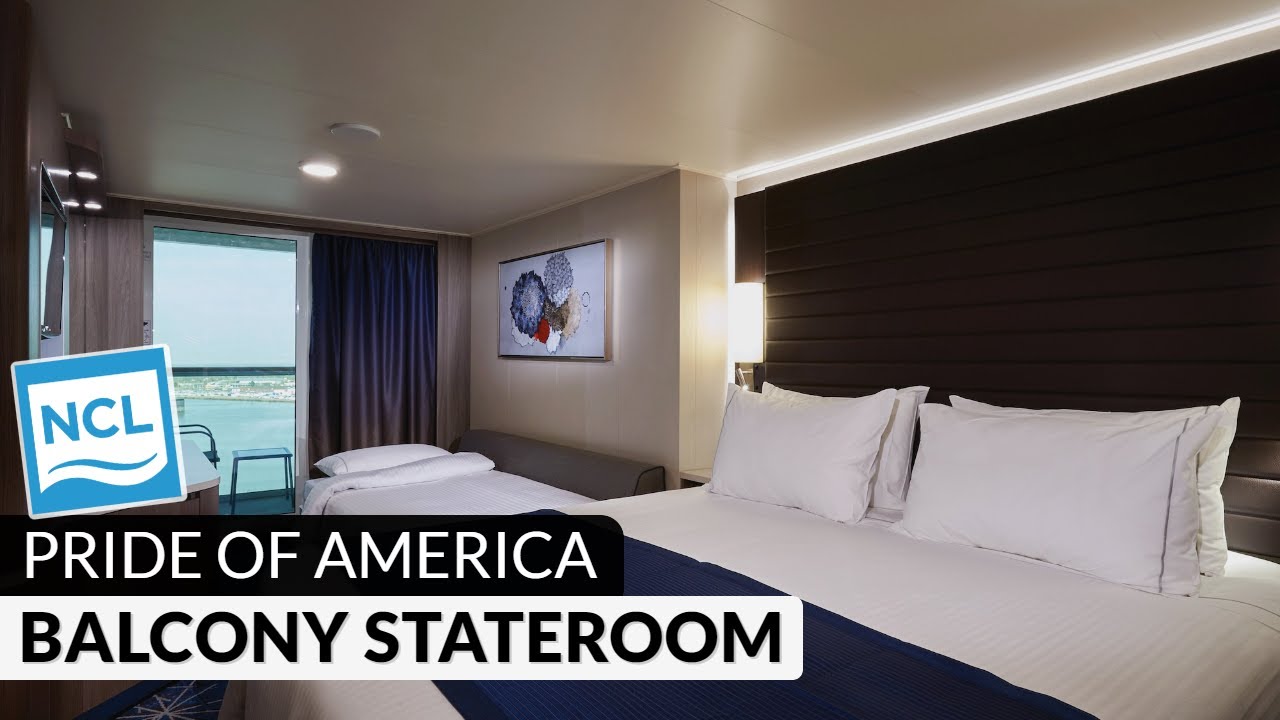 NCL Pride Of America | Balcony Stateroom Full Tour & Review 4K ...