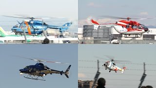 県営名古屋空港　 BK117C-1 ,Bell 412EP,EC135P2, BK117C-2,Eurocopter AS365N2 Dauphin 2,Bell 430,他