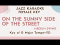 On the sunny side of the street [sing along JAZZ KARAOKE music] for female singers Swing style