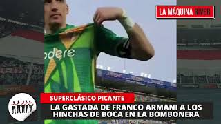 LA GASTADA DE FRANCO ARMNANI A LOS HINCHAS DE BOCA EN LA BOMBONERA