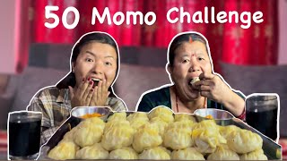 50 Buff Momo Complete Challenge With My Mom😋 ||  @ashikagurung403
