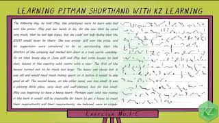 Pitman Shorthand - 700 Words Exercise No.1 (110 WPM) - KZ Learning