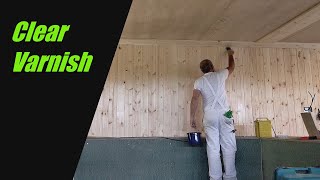 Varnishing Pine Tongue And Groove In Man Cave