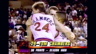 Suns vs. Blazers 1/19/1992 (Highlights) - Tom Chambers 36/10/5