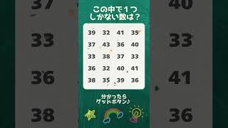 【脳トレ】数字探し③ 94　#数字探し #頭の体操