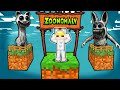 TÔ GÀ THỬ THÁCH 24H SINH TỒN 1 BLOCK ZOONOMALY TRONG MINECRAFT*MINECRAFT 1 BLOCK SỞ THÚ KỲ DỊ