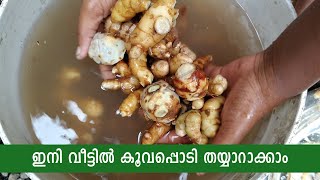 കൂവ പൊടി വീട്ടിൽ ഉണ്ടാക്കാം.......Koova Podi Recipe In Malayalam