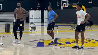 LeBron, Bronny , & Bryce James Workout At Lakers Facility #lebronjames #losangeleslakers