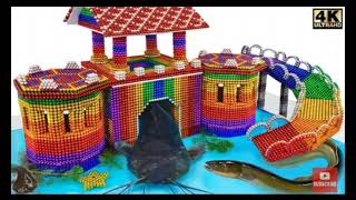 DIY - How To Build Castle Catfish Eel House From magnetic balls