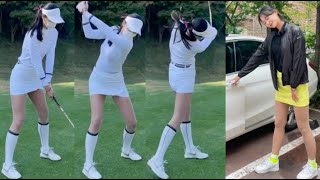 [세로골프] 압도적인 신장 183cm 😲😲 으로 그려내는 스윙 아크 Swing Arc 👏👏 KLPGA 류혜인 프로 스윙 모음 #류혜인프로 #미녀골퍼