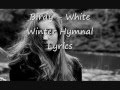 Birdy- White Winter Hymnal (Lyrics Video)