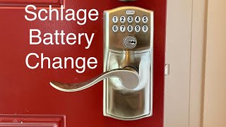 Schlage Keyless Entry Battery Change