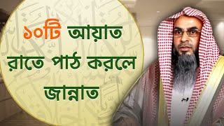 ১০টি আয়াত রাতে যে পাঠ করবে সে জাহান্নামে যাবে না | Sheikh Motiur Rahman Madani