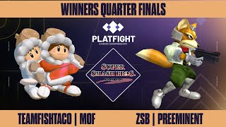 TeamFishTaco | MOF vs ZSB | Preeminent - Platfight 2024 - Smash Melee: Winners Quarters