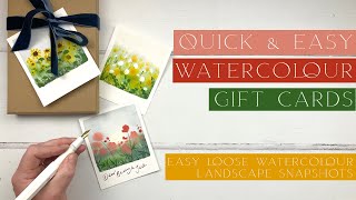 Quick And Easy Watercolour Gift Cards