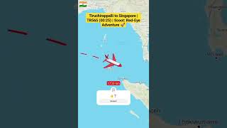 Tiruchirappalli to Singapore | TR565 (00:25) | Scoot: Red-Eye Adventure 🚀 #trendingshorts