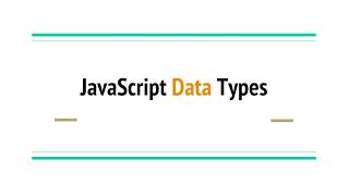 Data Types In Javascript - Node js - in Malayalam