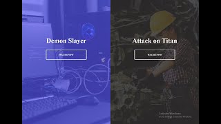 create a split landing page with html css & js for beginners