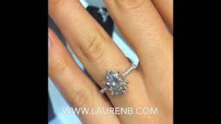 10x8mm Oval Moissanite 6-Prong Engagement Ring