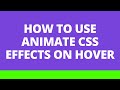 How to use animate.css effects on hover | CSS