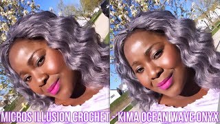 INDIVIDUAL MICROS ILLUSION CROCHET - KIMA BRAID OCEAN WAVE ONYX