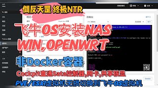 飞牛os开启KVM虚拟机,终极NTR,飞牛os创建虚拟机安装NAS,飞牛os安装软路由,Win直通Sata控制器,网卡,共享核显