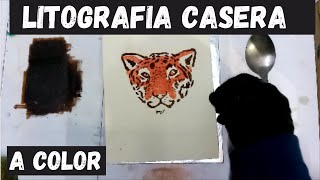 litografía casera a color | como hacer grabado casero