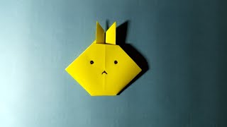 How To Make Cute Rabbit Origami. Easy Rabbit Paper Craft. diy#craftforkids origami rabbit face