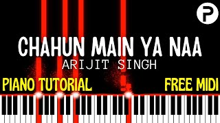 Chahun Main Ya Naa Piano Instrumental | Arijit Singh | Palak Muchhal | Aashiqui 2 | Notes | Ringtone