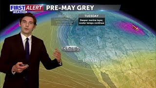 Morning marine layer returns, bringing cooler temperatures